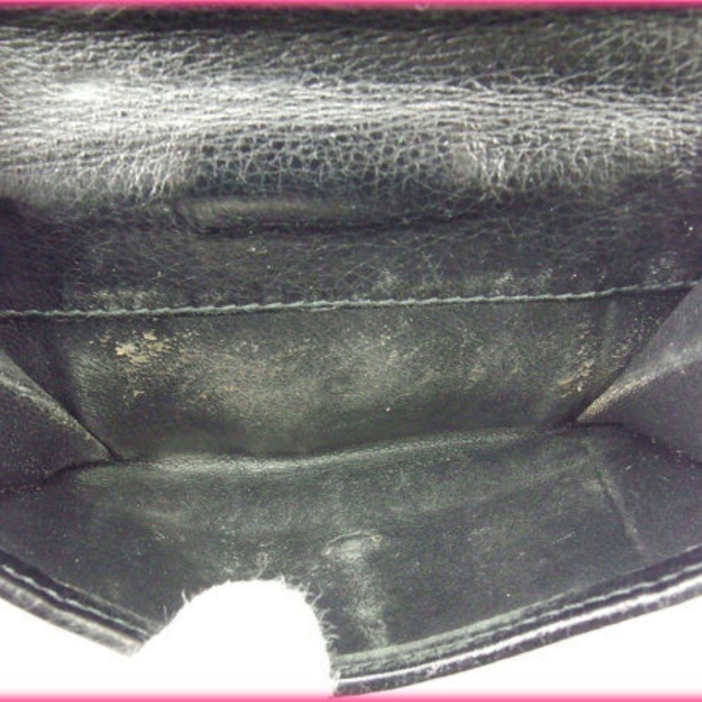 Gucci Wallet Purse Folding wallet G logos Black Woman Authentic Used K202 - Picture 6 of 6